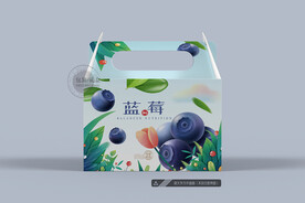 蓝莓包装 平面图