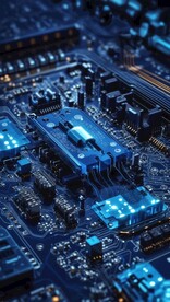 AI绘图高科技电路板特写
