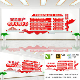 安全生产五落实五到位文化墙