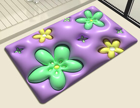 3D立体花朵地垫