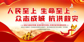 抗洪救灾宣传展板