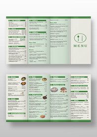 餐厅四折页菜单
