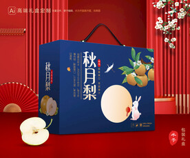 秋月梨礼盒 梨包装