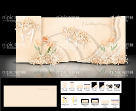 香槟色婚礼效果图设计