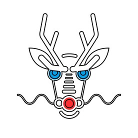 抽象龙绘画矢量