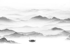 简约 爆款灰色山水 TiF分层