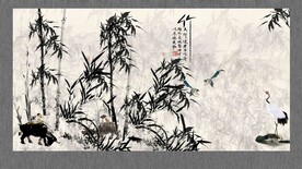 墨竹背景墙