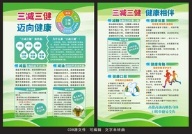 三减三健宣传单