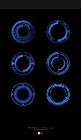 科技旋转圆形圆环可视化图标组件