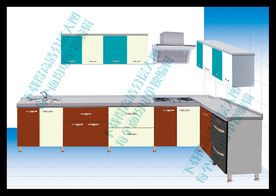 不锈钢厨柜效果图