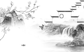 高清 新款灰色山水 TiF分层