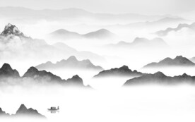 新品 灰色高清山水 TiF分层