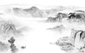 爆款 灰色高清山水 TiF分层