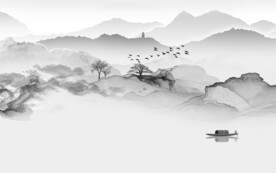 高端 灰色高清山水 TiF分层