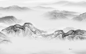 人气 灰色高清山水 TiF分层