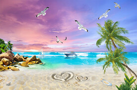 海景背景装饰画