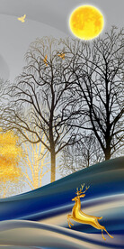 中式 简约新玄关画 Tif分层