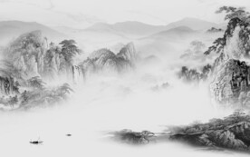 人气 高档灰山水画 TiF分层