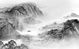 大气 高档灰山水画 TiF分层