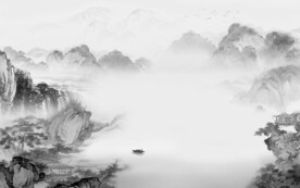 新品 灰色高档山水 TiF分层