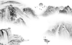 高端 灰色高档山水 TiF分层