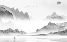 人气 现代简约山水 TiF分层