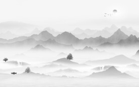 爆款 高档灰色山水 TIf分层