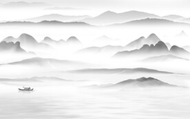 新款 高档灰色山水 TIf分层