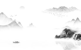 高雅 高档灰色山水 TIf分层