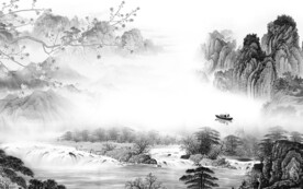 高档 意境灰色山水 TIf分层