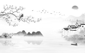 新传 灰色山水背景 TIf分层