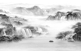 清晰 灰色高清山水 TIf分层