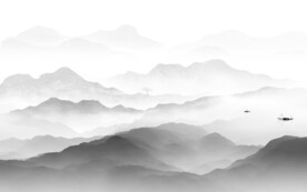 清晰 灰色高档山水 tif分层