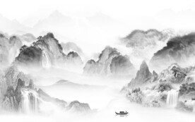 简约 灰色高档山水 tif分层