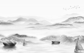 高雅 极简高档山水 Tif分层