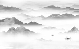 人气 新品灰色山水 TiF分层