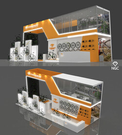 自行车展 展台 展厅