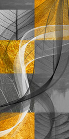 北欧风金箔树叶玄关