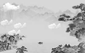 意境 奢雅灰色山水 TiF分层