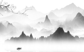 中式 灰色新山水画 TiF分层