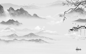 奢雅 灰色新山水画 TiF分层