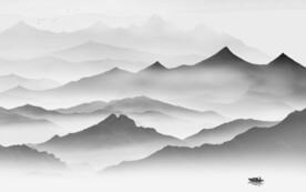 极简 爆款灰色山水 TiF分层