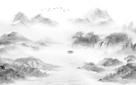 人气 爆款灰色山水 TiF分层