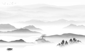 客厅 高端灰色山水 TiF分层