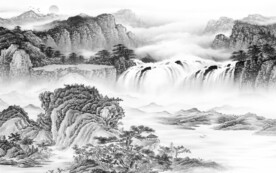 极简 高端灰色山水 TiF分层