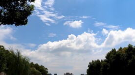 蓝天白云延时摄影