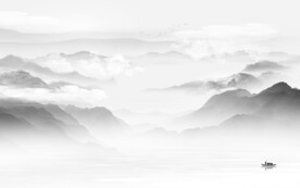 大气 奢雅灰色山水 TiF分层