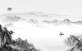 客厅 灰色中式山水 TiF分层