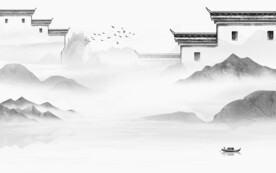 高档 高端灰色山水 TiF分层