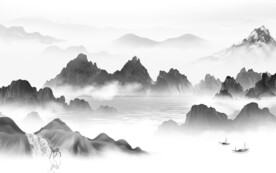 人气 高端灰色山水 TiF分层